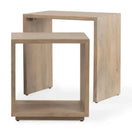 Switch Alanna 22.0L x 15.0W x 22.0H Set of 2 Brown Wood Nesting Accent Tables - 1Stylish Nest 2 image