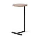 Switch Ballatine 15L x 15W x 27H Brown Wood Round Top w/ Black Metal Base Accent Table - 1Stylish Nest 2 image