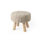 Switch Bina 19.0L x 19.0W x 15.0H Taupe 4 Legged Wool Stool - 1Stylish Nest 2 image