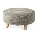 Switch Bina 30.0L x 30.0W x 15.0H Dark Gray 4 Legged Wool Stool - 1Stylish Nest 2 image