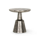 Switch Bobbi Textured Polished Nickel Cast Aluminum Metal Accent Table - 1Stylish Nest 2 image