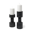 Switch Bolton I 3.9L x 3.9W x 10.6H Black Metal Table Candle Holders - 1Stylish Nest 2 image