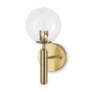 Switch Britton Gold Metal w/ Clear Glass Globe 1 - Light Wall Sconce - 1Stylish Nest 2 image