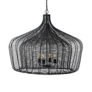 Switch Camila (40&quot;x31&quot;) Black Metal Mesh - Style Four Bulb Chandelier - 1Stylish Nest 2 image