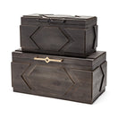 Switch Cassia Set of 2 Brown Wooden Boxes - 1Stylish Nest 2 image