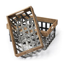 Switch Chartrand Set of 2 Wood And Metal Open Crate Style Baskets - 1Stylish Nest 2 image