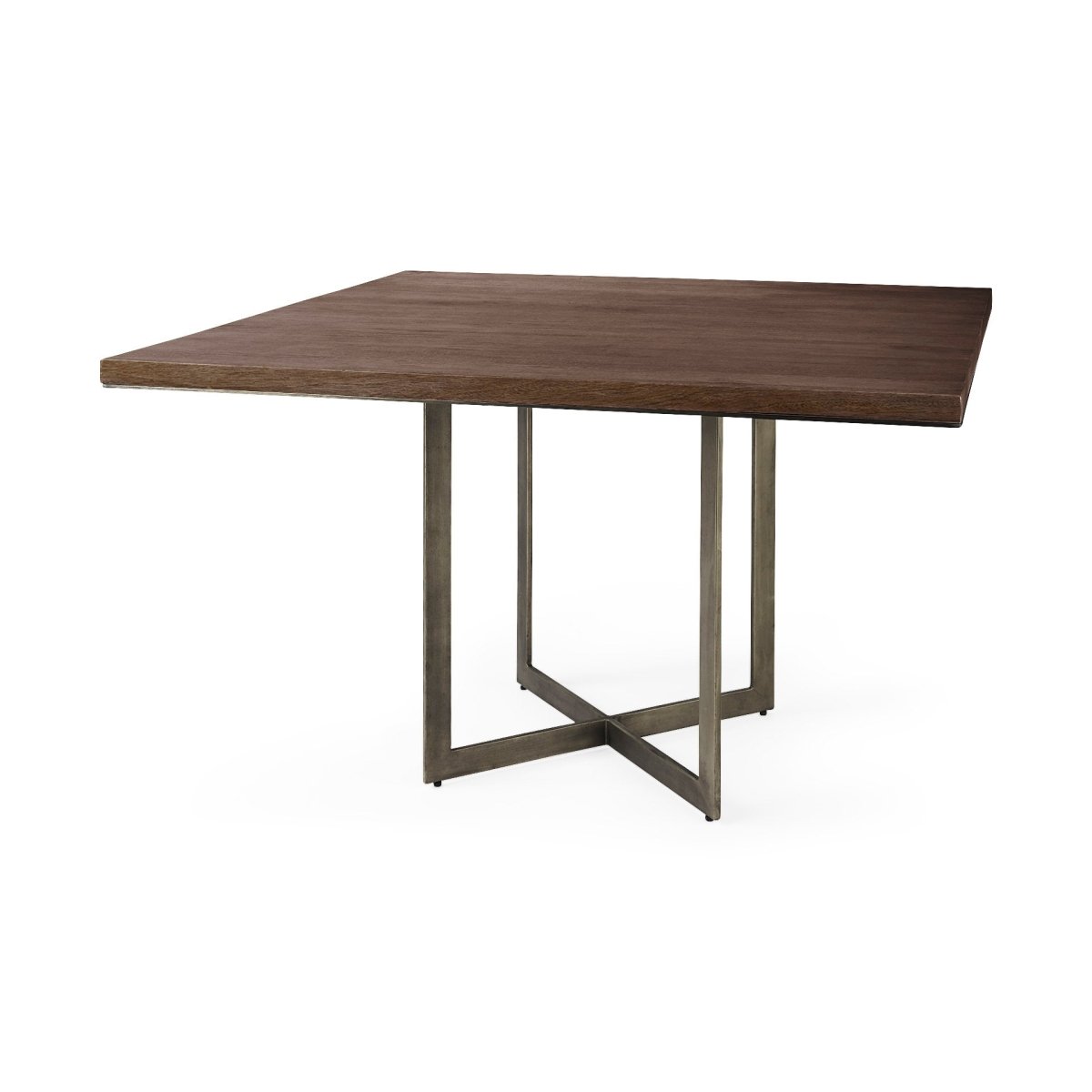 Faye 48.0L x 48.0W x 30.0H Medium Brown Square Dining Table