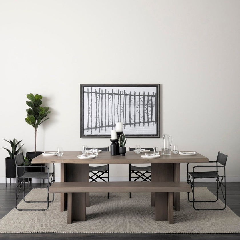 Konstantin 94.0 x 40.0 x 30.0 Medium Brown Wood W/ Live Edge Rectangular Dining Table - 1Stylish Nest