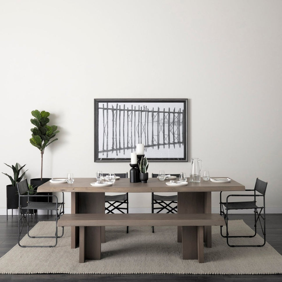 Konstantin 94.0 x 40.0 x 30.0 Medium Brown Wood W/ Live Edge Rectangular Dining Table