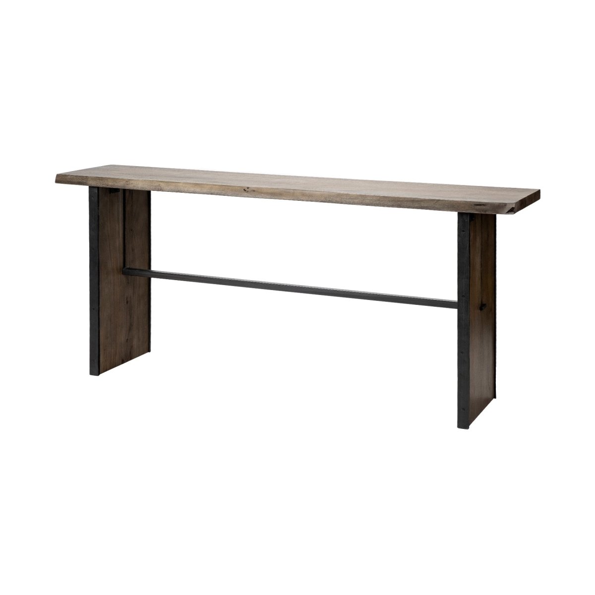 Ledger II 70L x 17W x 30H Live - Edge Wooden Brown Console Table - 1Stylish Nest