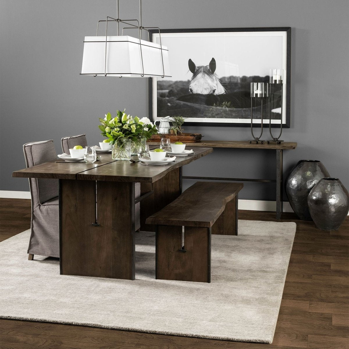 Ledger II 70L x 17W x 30H Live - Edge Wooden Brown Console Table - 1Stylish Nest