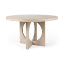 Switch Liesl 54.L x 54.0W x 30.0H Barely Gray Finished Wood W/ Circular Top Dining Table - 1Stylish Nest 2 image