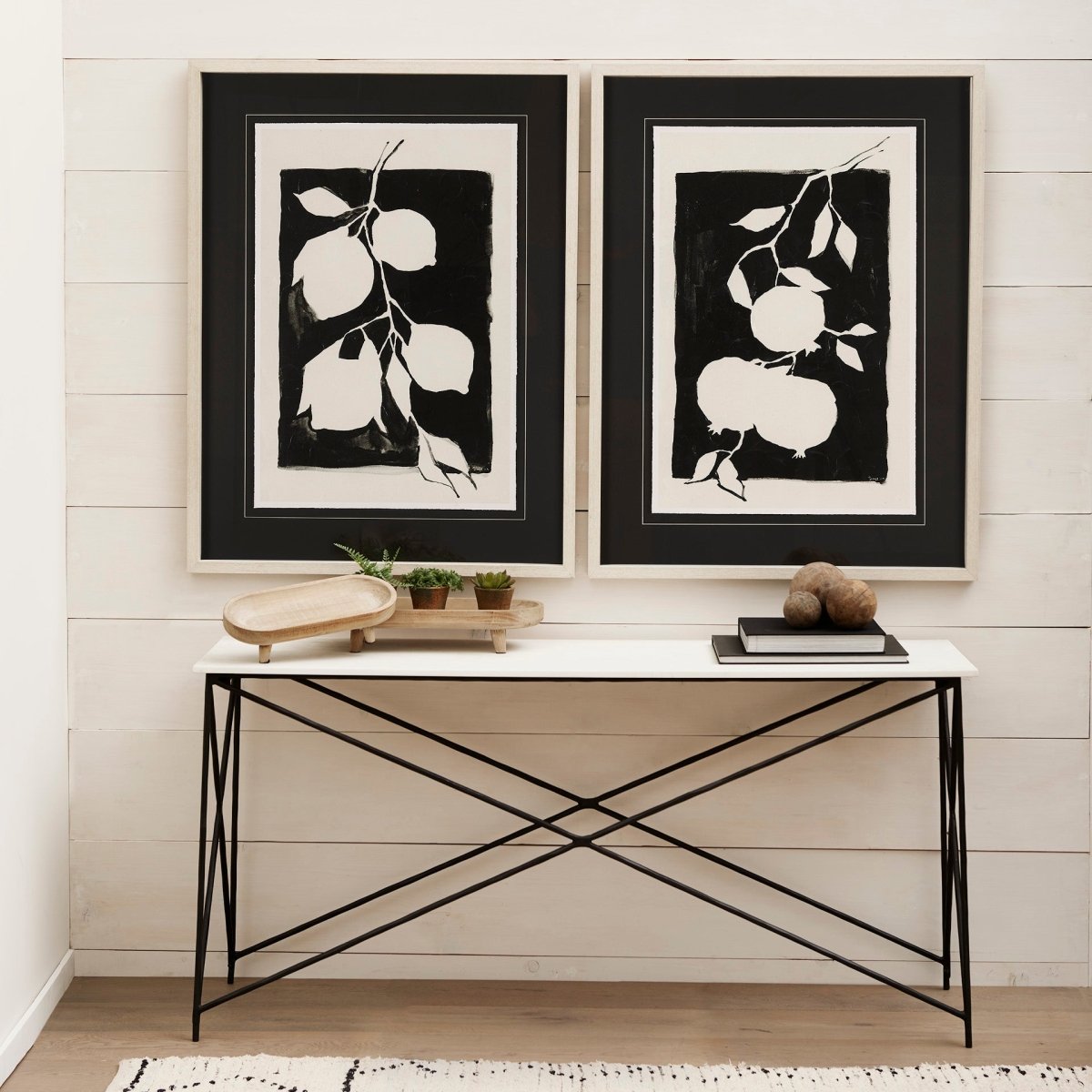 Lorlei Marble Top w/ Gray Iron Base Console Table - 1Stylish Nest