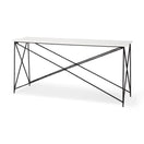 Switch Lorlei Marble Top w/ Gray Iron Base Console Table - 1Stylish Nest 2 image