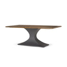 Switch Maxton II 79x39 Rectangular Brown Solid Wood Top Dark Gunmetal Base Dining Table - 1Stylish Nest 2 image