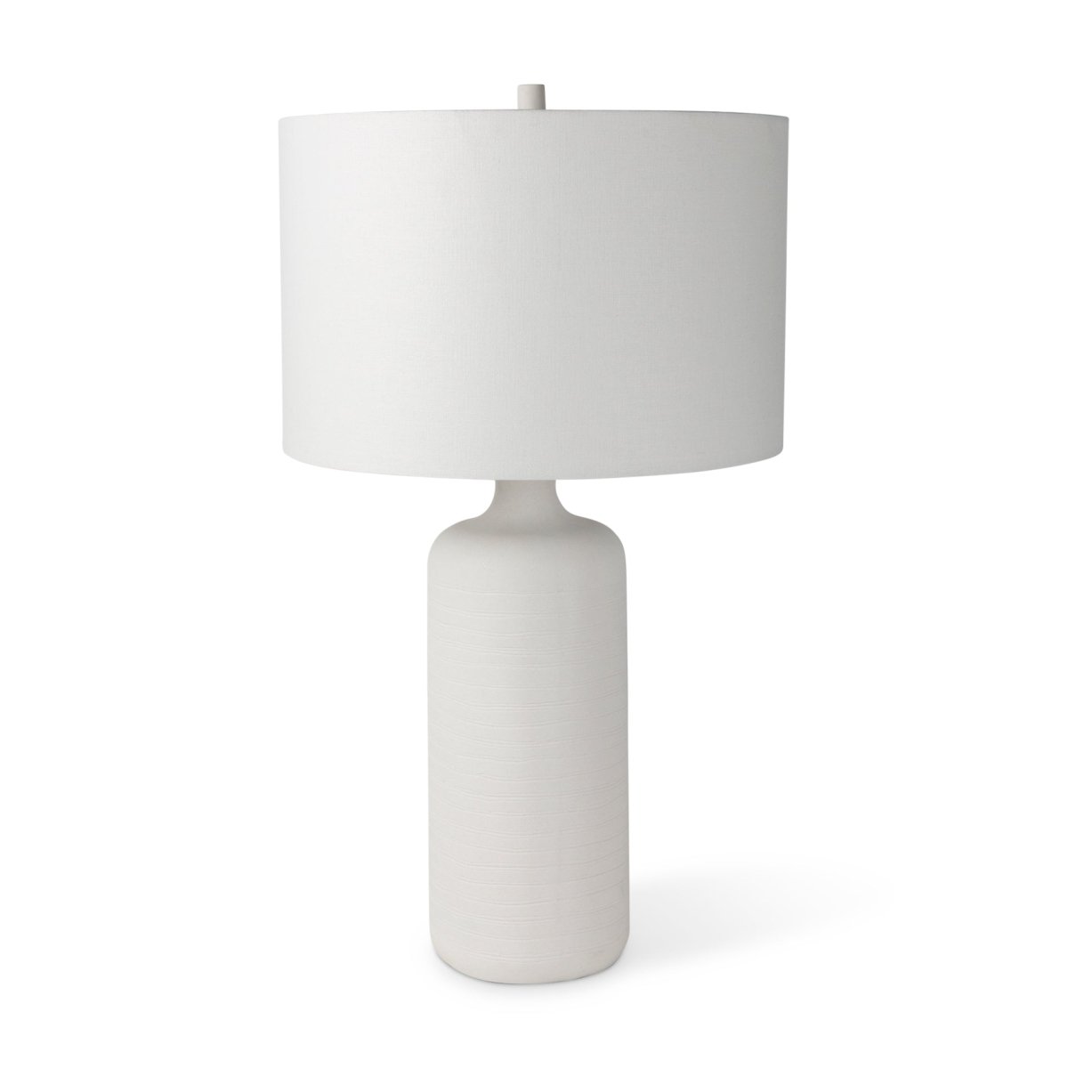 Melanie 17.0L x 17.0W x 30.5H White Shade W/White Base Table Lamp - 1Stylish Nest