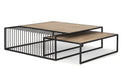 Switch Miles Black Metal w/ Light Wood Nesting Coffee Table - 1Stylish Nest 2 image