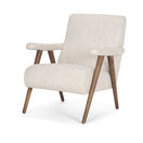 Switch Nico Oatmeal Upholstered w/ Brown Wood Accent Chair - 1Stylish Nest 2 image