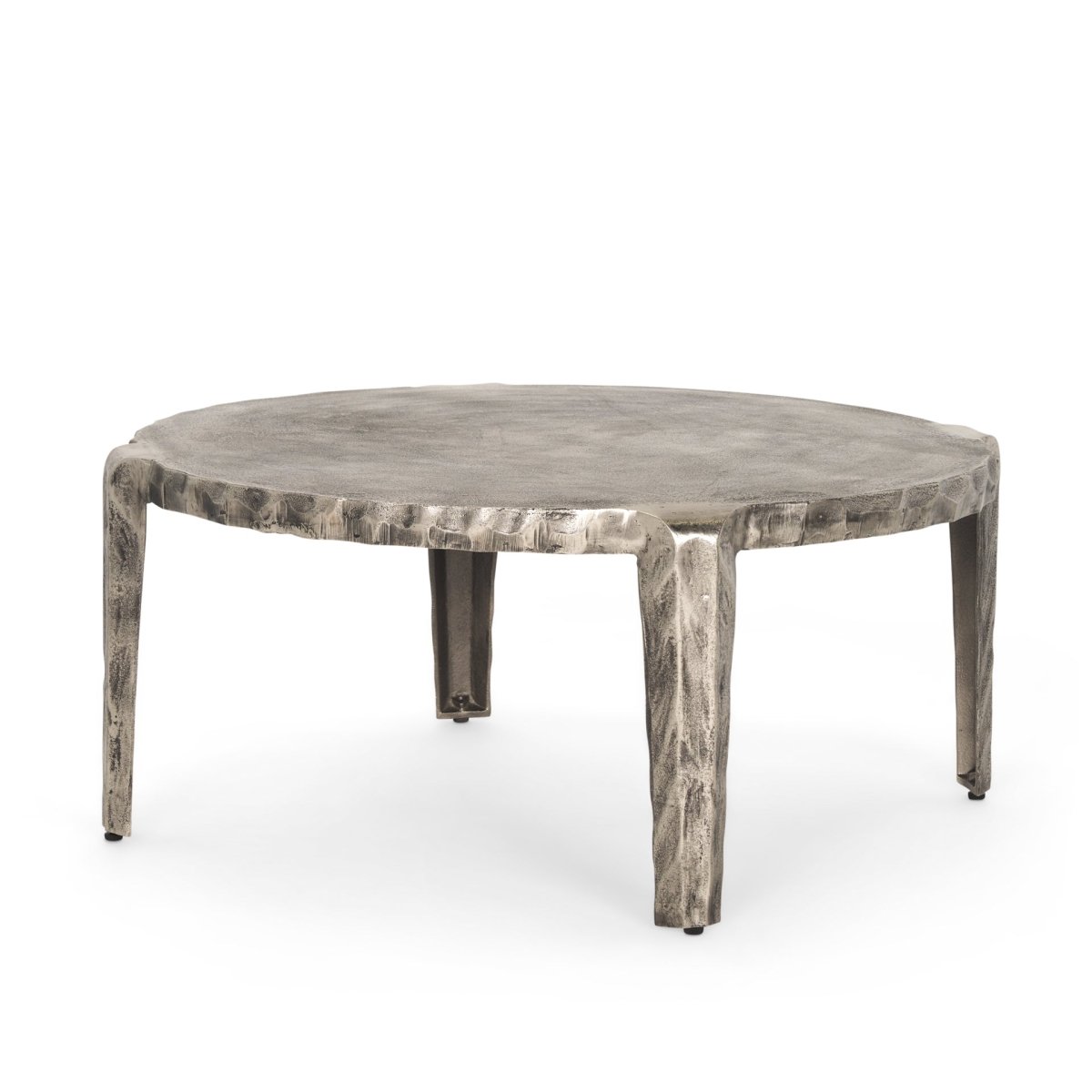 Randy Silver Nickel Cast Aluminum Metal Coffee Table - 1Stylish Nest