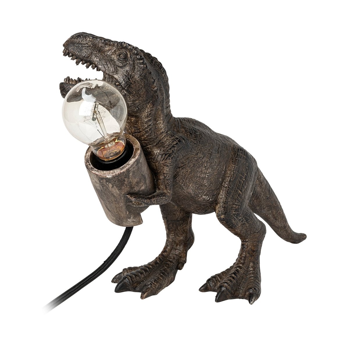 Raptor (10.6"H) Dark Tone Resin Tyrannosaurus Rex Table Lamp - 1Stylish Nest