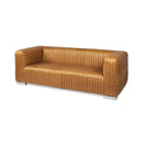 Switch Ricciardo Cognac Leather Three Seater Sofa 82.5L x 38.5W x 26.5H - 1Stylish Nest 2 image