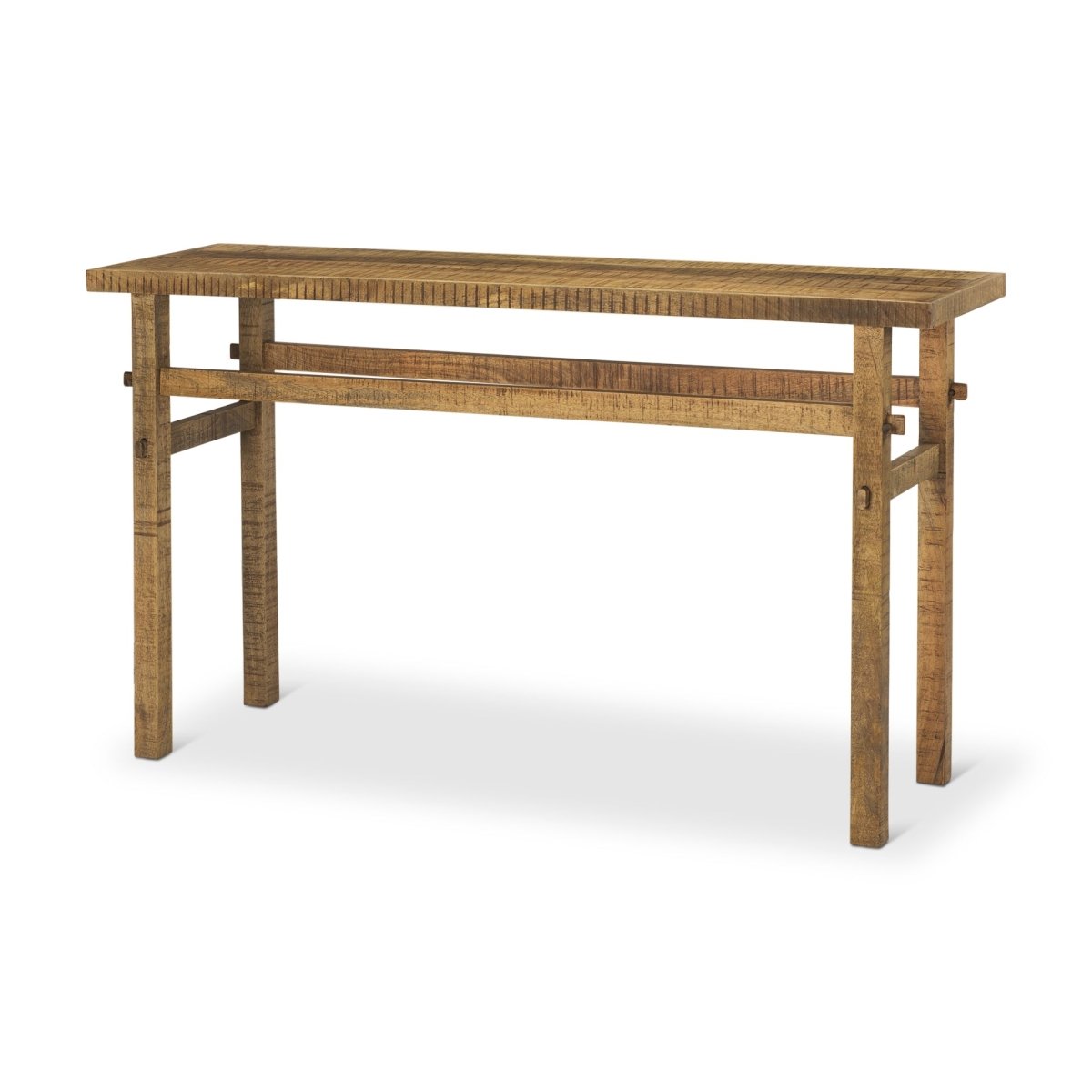 Rosie Small Brown Wood Console Table - 1Stylish Nest