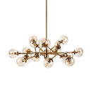 Switch Rudyard Glass Globe and Gold Metal Chandelier - 1Stylish Nest 2 image