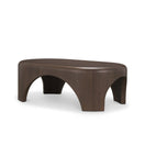 Switch Shima Oval Dark Brown Wood w/ Arched Legs Coffee Table - 1Stylish Nest 2 image