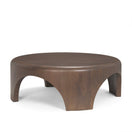 Switch Shima Round Dark Brown Wood W/Arched Legs Coffee Table - 1Stylish Nest 2 image