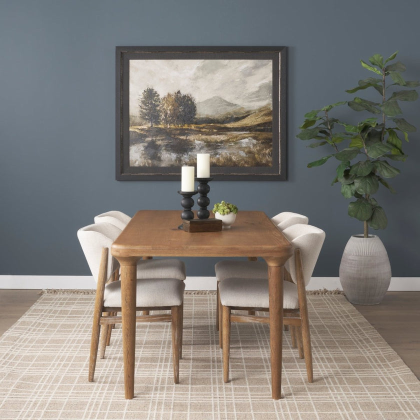 Suvan 72L Light Brown Rectangular Oak Wood Dining Table - 1Stylish Nest