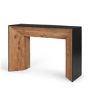 Switch Tabor Natural Wood w/ Black Oak Waterfall Console Table - 1Stylish Nest 2 image