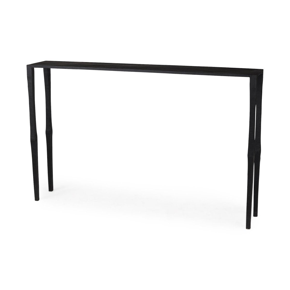 Timothy 48.0 X 8.0 X 30.0 Ebony Black Iron Console Table - 1Stylish Nest