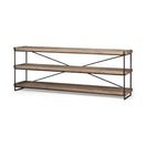 Switch Trey I 80L x 16W Brown Wood and Black Iron Console Table - 1Stylish Nest 2 image