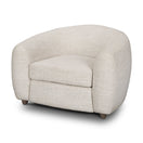 Switch Valentina Oatmeal Upholstered Curved Accent Chair - 1Stylish Nest 2 image