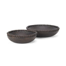 Switch Wendell Dark Brown Wood w/ Wood Beads Round Bowls - 1Stylish Nest 2 image